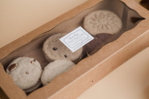 Sustainably produced vegan gluten free variety pack of cookies from Kris miss real food sweets vegan bakery